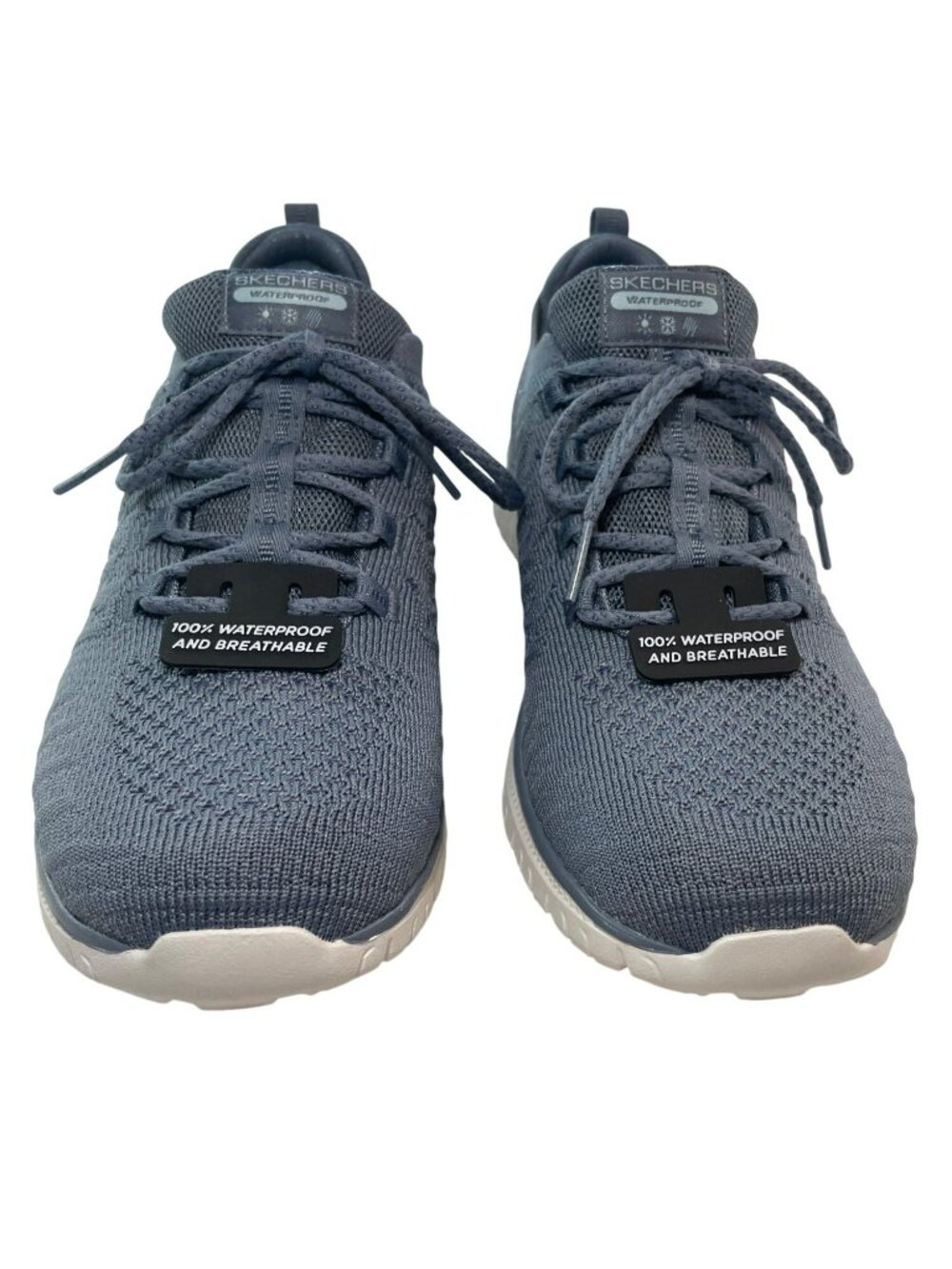 Skechers Virtue Rainy Romance Waterprf Memory Foam Sneakers Blue Wmns Sz 8.5 NIB - Picture 3 of 12